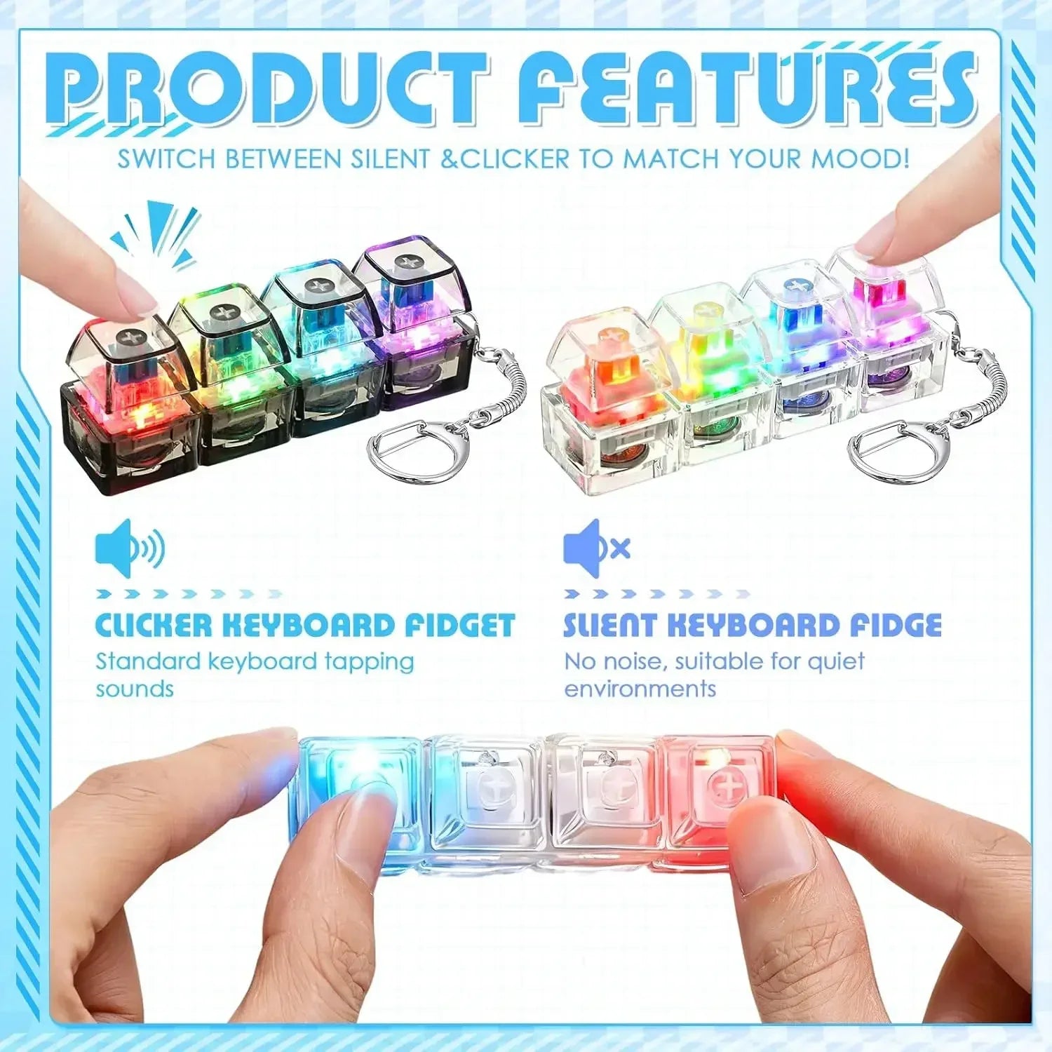 LED Keyboard Fidget