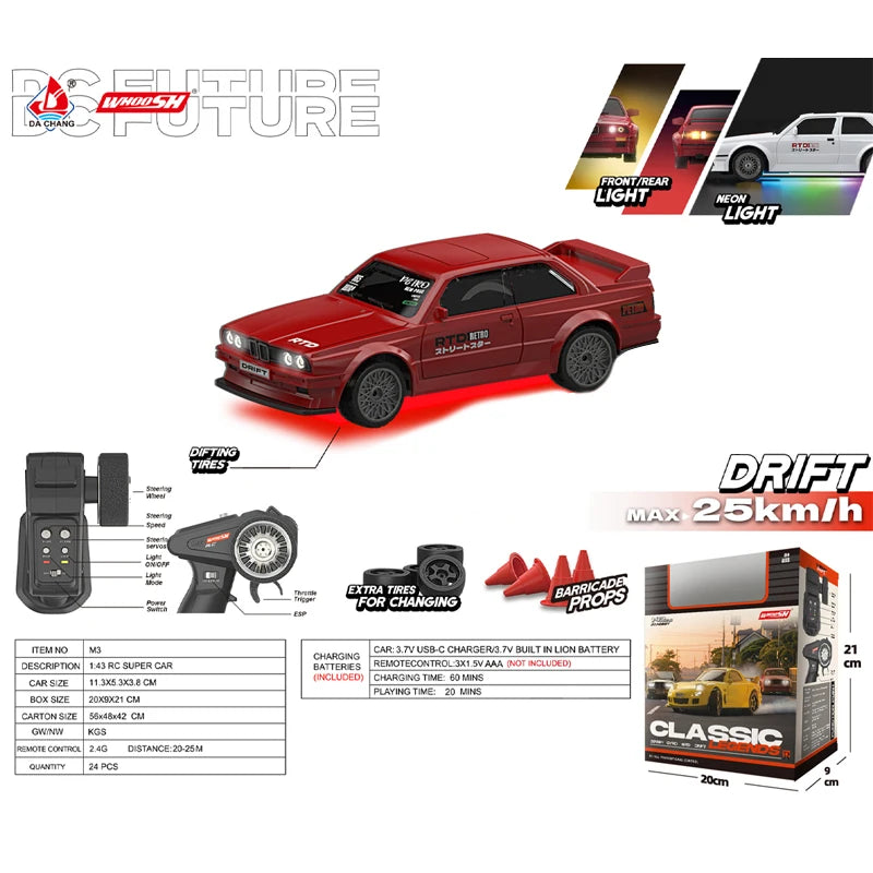red Mini Rc Drift Car